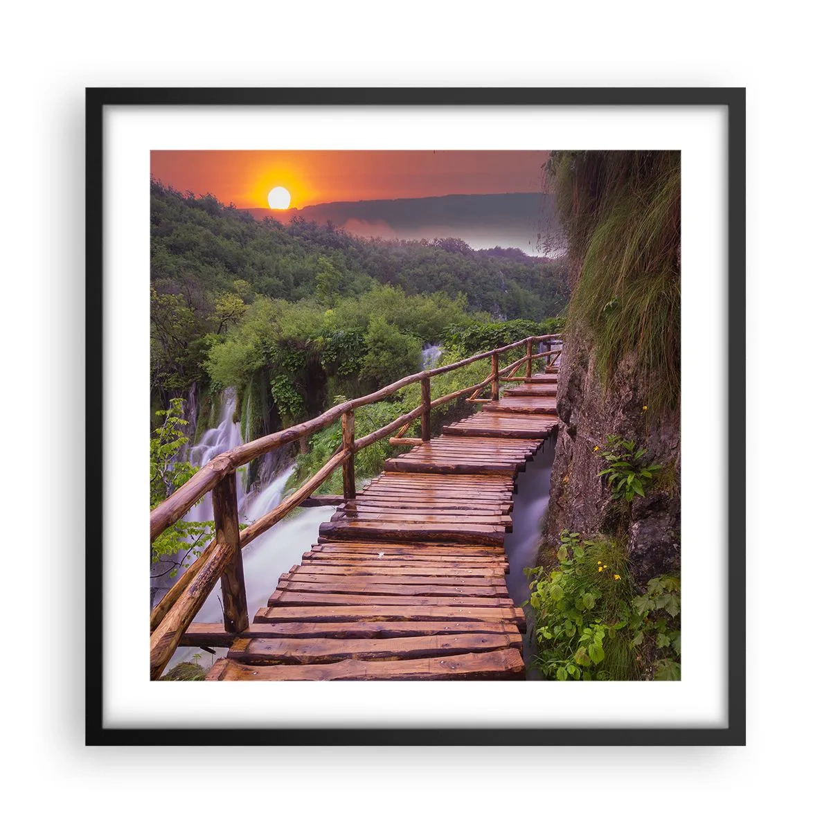Poster in einem schwarzem Rahmen - Schönheit jenseits des Glaubens - 50x50 cm