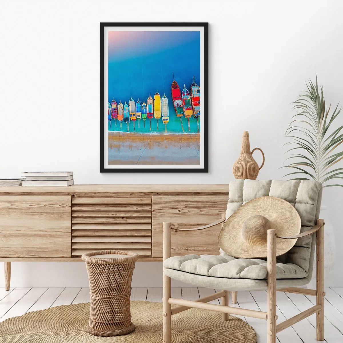 Poster in einem schwarzem Rahmen - Aus der Vogelperspektive - 61x91 cm