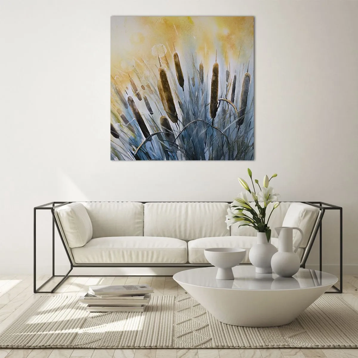 Glasbild - Bild auf glas - Die Kälte des Wassers, die Hitze der Sonne - 60x60 cm