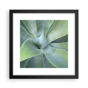 Poster in einem schwarzem Rahmen - Geburt des Grüns - 30x30 cm