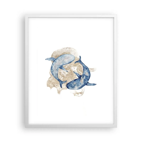 Poster in einem weißen Rahmen - Freundschaft oder Liebe? - 40x50 cm