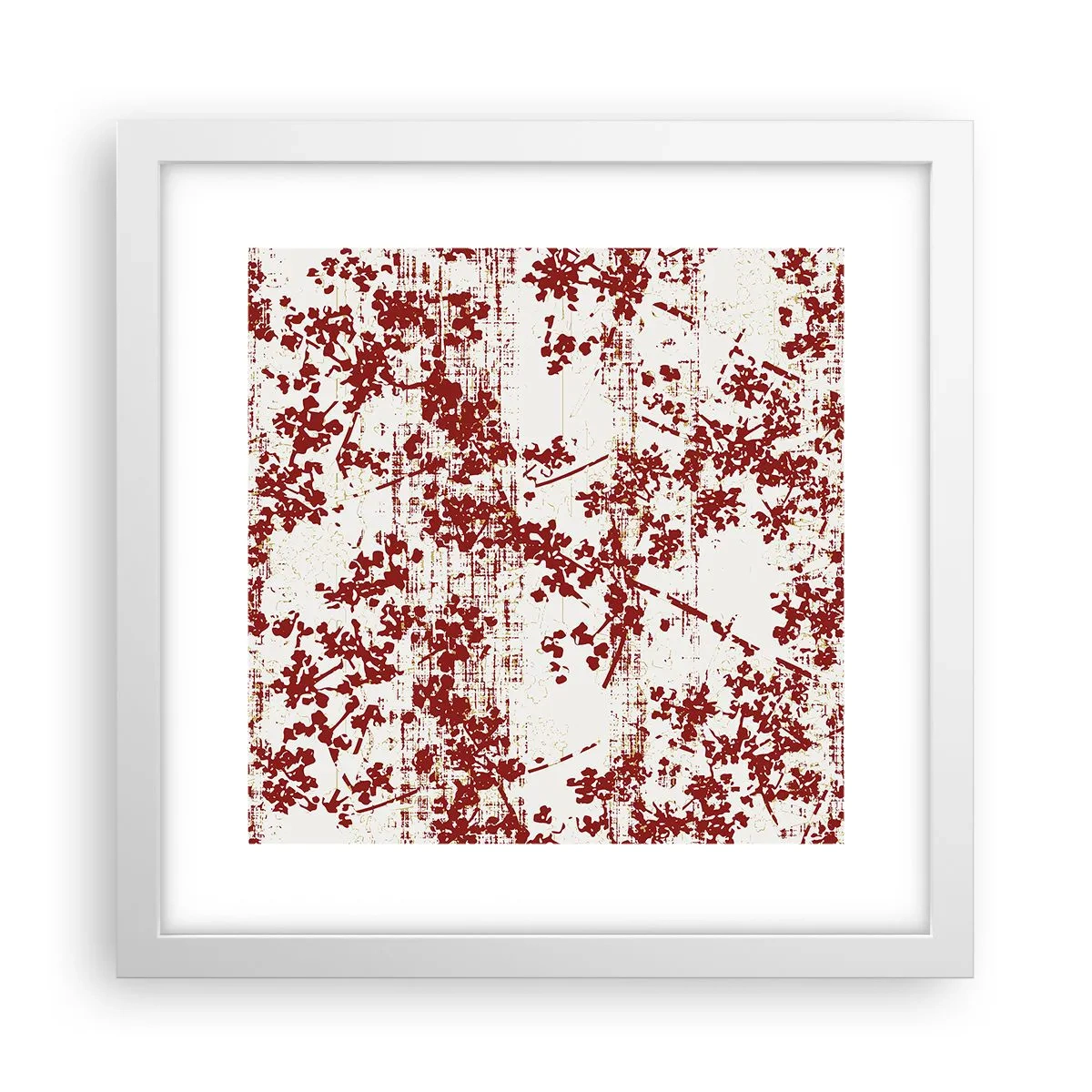 Poster in einem weißen Rahmen - Wie alter Perkal - 30x30 cm