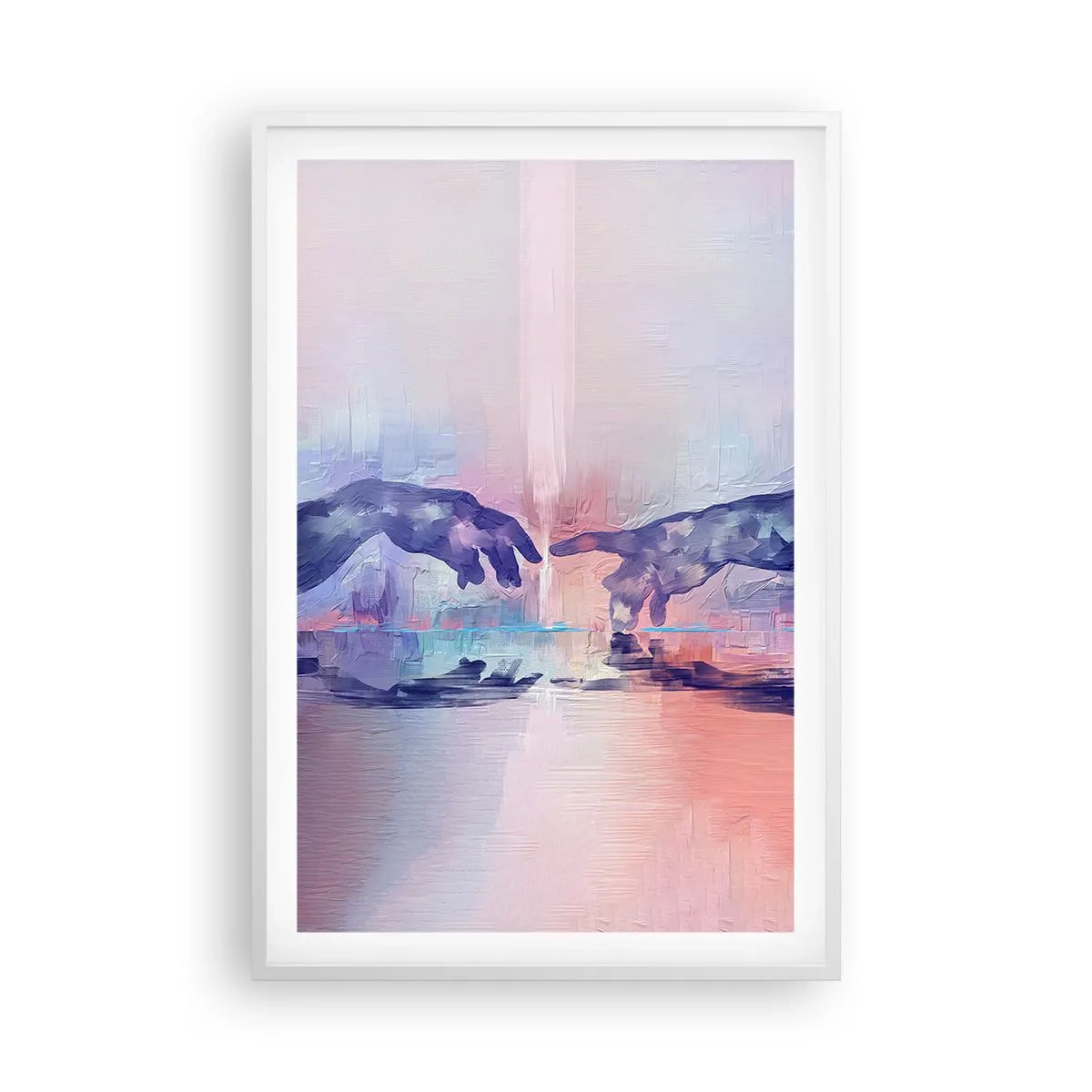 Poster in einem weißen Rahmen - Göttlicher Funke des Lebens - 61x91 cm