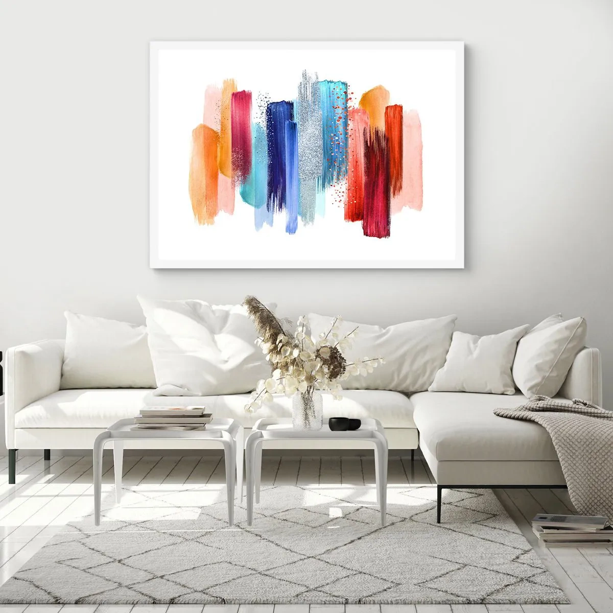 Poster in einem weißen Rahmen - Auf und ab - 100x70 cm