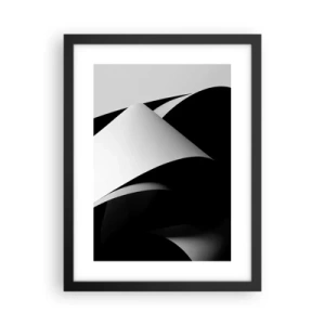 Poster in einem schwarzem Rahmen - Lichtflächen aus der Schattentiefe - 30x40 cm