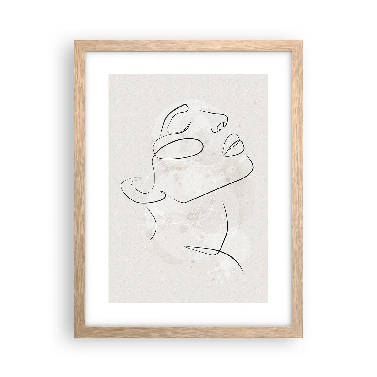 Poster in einem Rahmen aus heller Eiche - Die Umrisse eines Traums - 30x40 cm