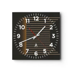 Wanduhr - Glasuhr - Die Dunkelheit erkunden - 30x30 cm