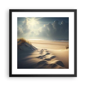 Poster in einem schwarzem Rahmen - Beruhigende Landschaft - 40x40 cm