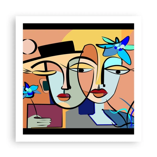 Poster - Picassos randez vous - 60x60 cm