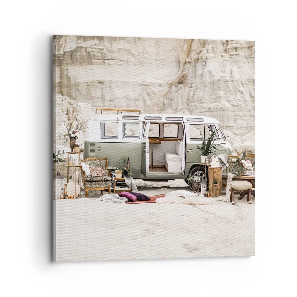 Bild auf Leinwand - Leinwandbild - Es ist die Zeit, die Reise zu beginnen - 70x70 cm