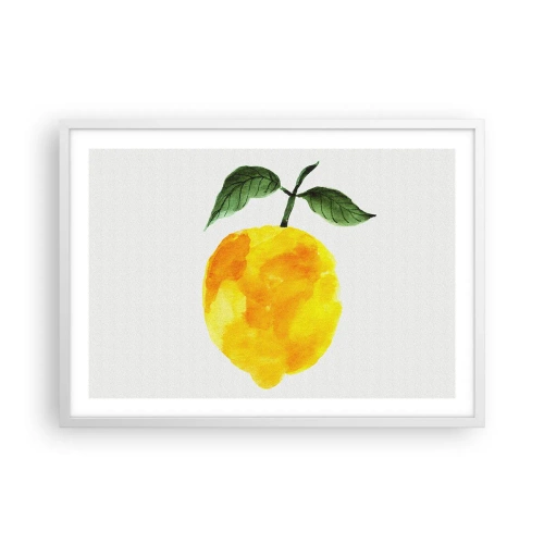 Poster in einem weißen Rahmen - So schmeckt man die Sonne - 70x50 cm