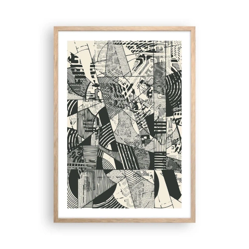 Poster in einem Rahmen aus heller Eiche - Die Dynamik der Gegenwart - 50x70 cm