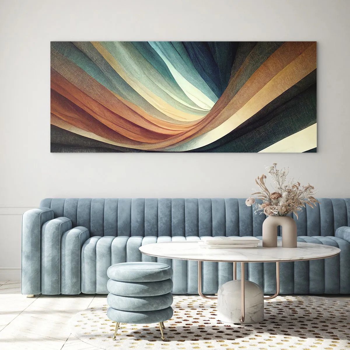 Glasbild - Bild auf glas - Aus Farben gewebt - 100x40 cm