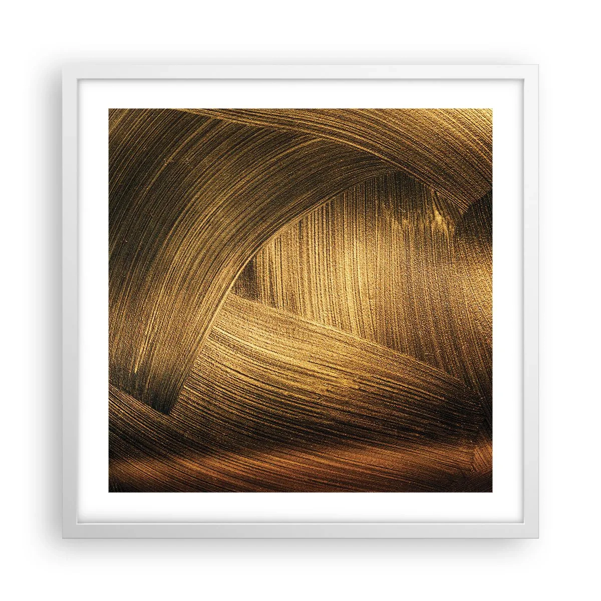Poster in einem weißen Rahmen - In einem goldenen Labyrinth - 50x50 cm