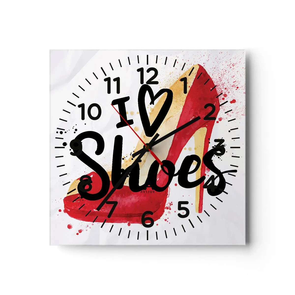 Wanduhr - Glasuhr - Liebe hat viele Namen - 30x30 cm