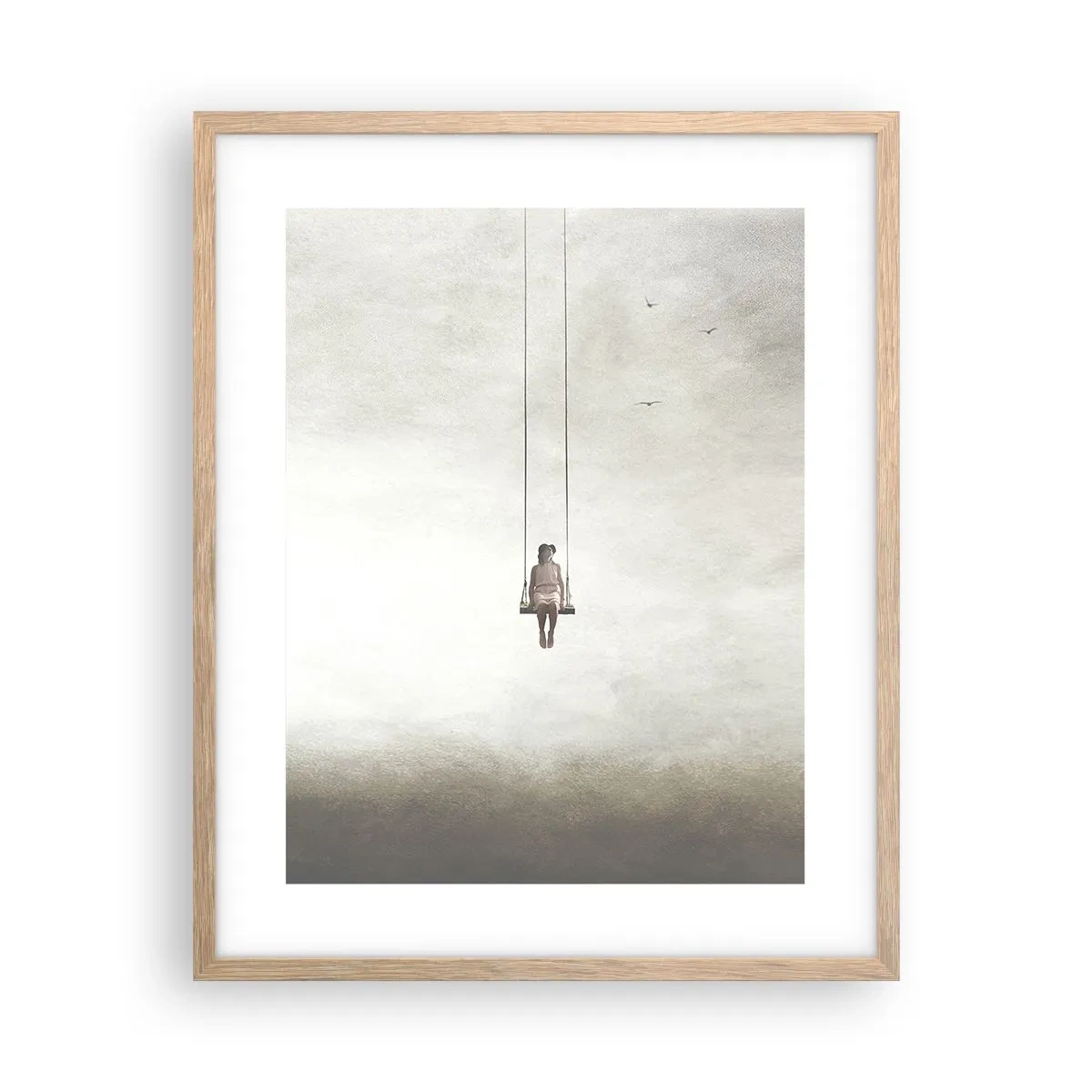 Poster in einem Rahmen aus heller Eiche - Ein Kind in uns - 40x50 cm