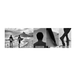 Fototapeten Muster Selbstklebend Deluxe Sticker - Single-Wave-Samba - Surfer, Brasilien, Meer - 100x30 cm