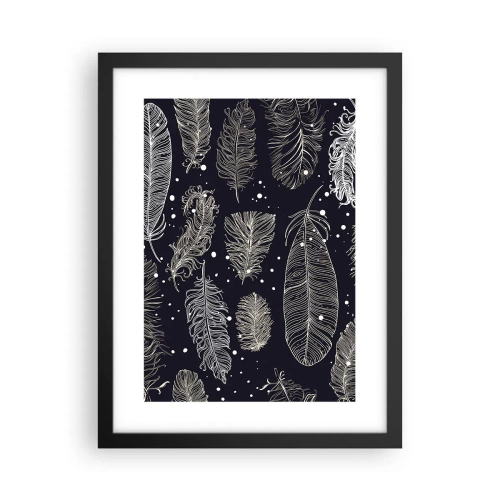 Poster in einem schwarzem Rahmen - Gefiederte Spitze - 30x40 cm