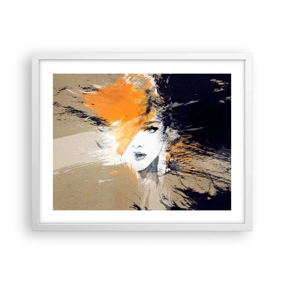 Poster in einem weißen Rahmen - Und es ist Licht - 50x40 cm