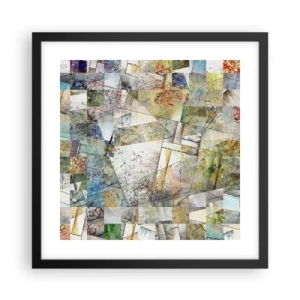 Poster in einem schwarzem Rahmen - Geometrische Mischung - 40x40 cm