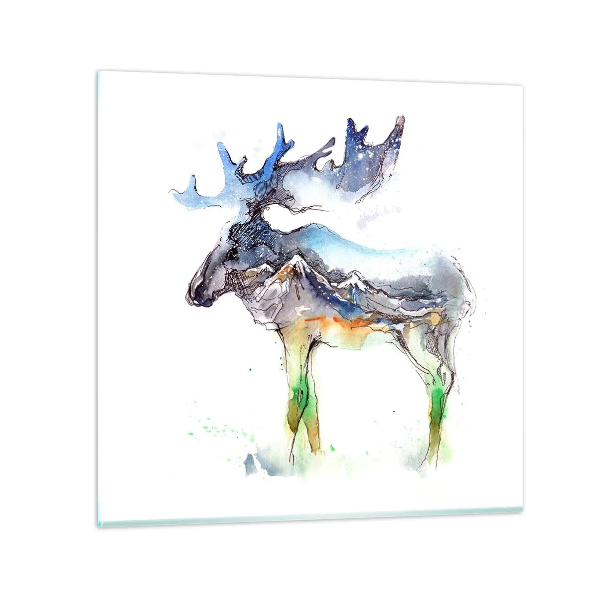 Glasbild - Bild auf glas - Der Held eines Wintermärchens - 60x60 cm