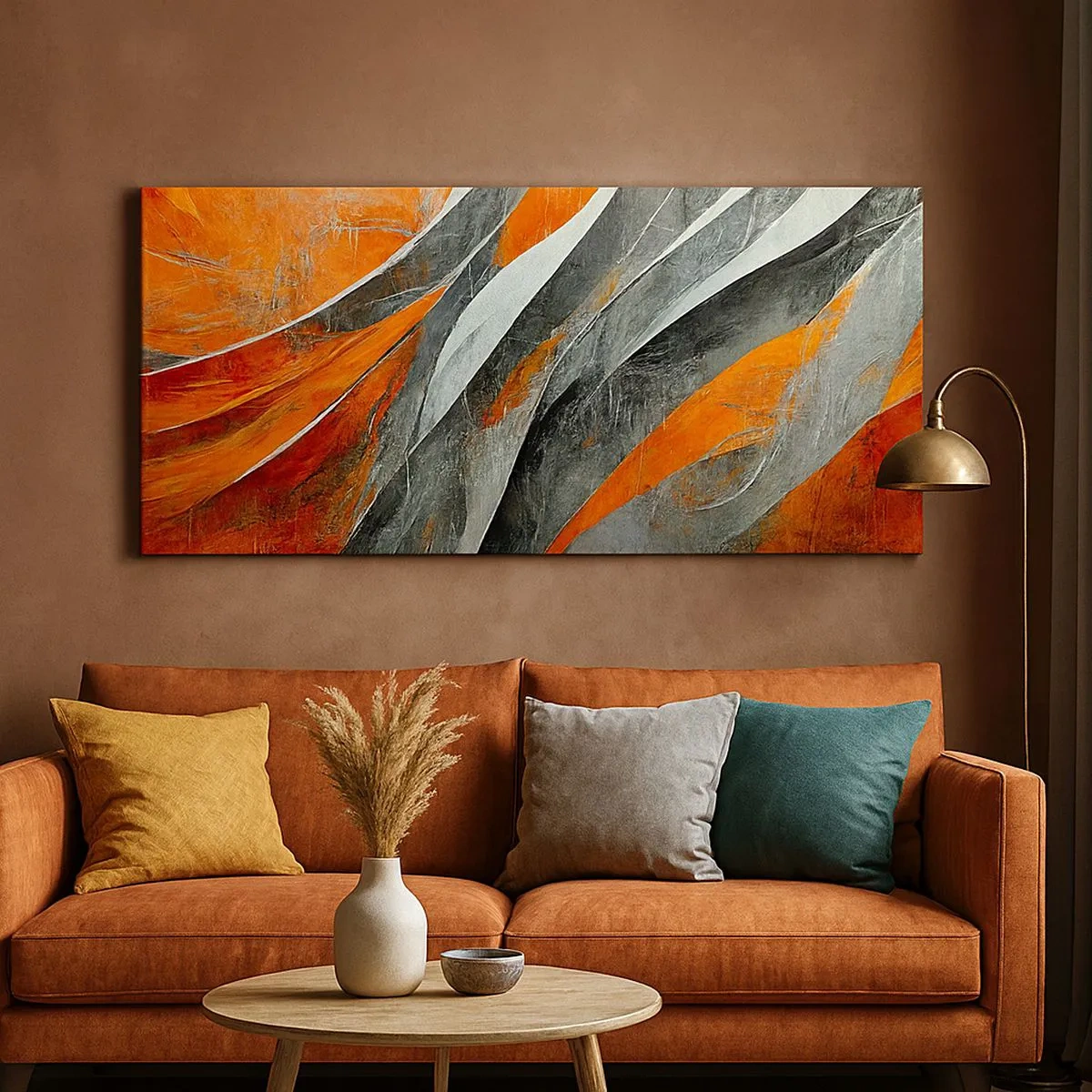 Bild auf Leinwand - Leinwandbild - Hitze und Kälte - 100x40 cm