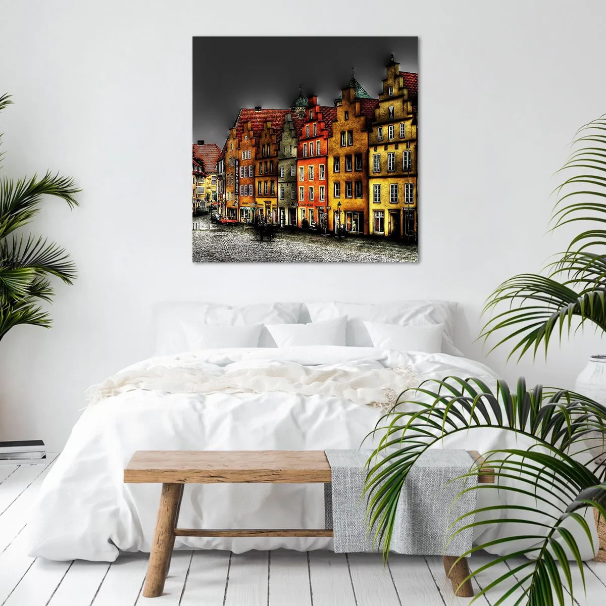 Bild auf Leinwand - Leinwandbild - Es fehlt nur noch ein verzaubertes Taxi - 30x30 cm