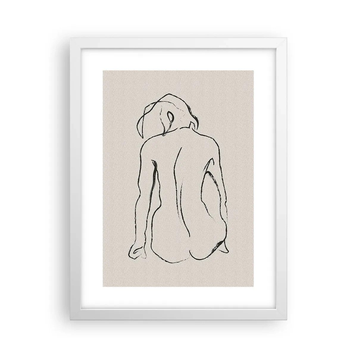 Poster in einem weißen Rahmen - Mädchenakt - 30x40 cm