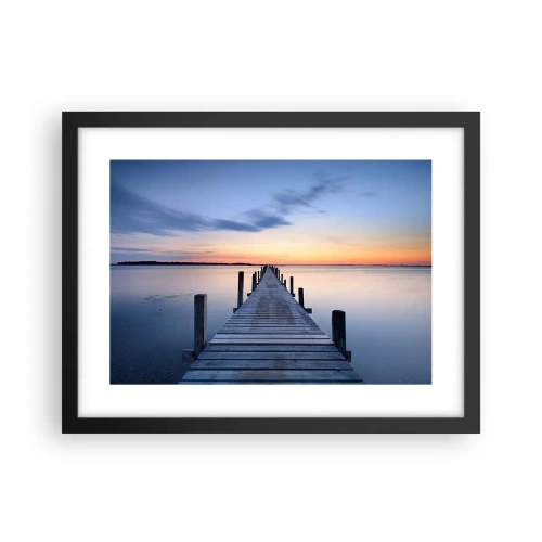 Poster in einem schwarzem Rahmen - Die Ruhe einer heiteren Dämmerung - 40x30 cm