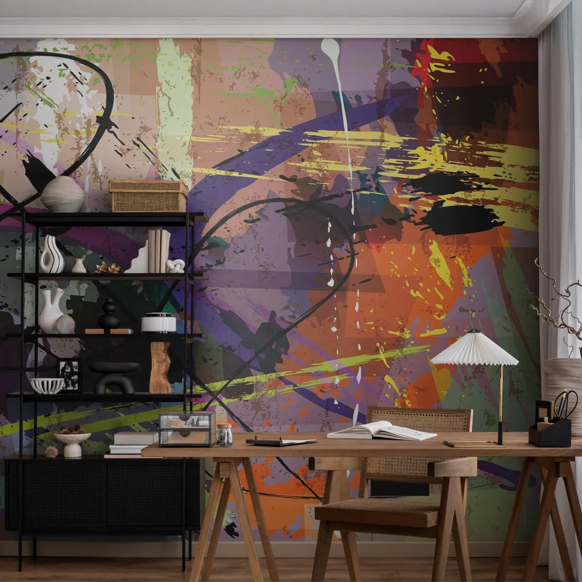 Fototapete Standard Eco - Du kannst geradeaus oder umhergehen - Abstraktion, Stück, Modernes Muster - 350x256 cm