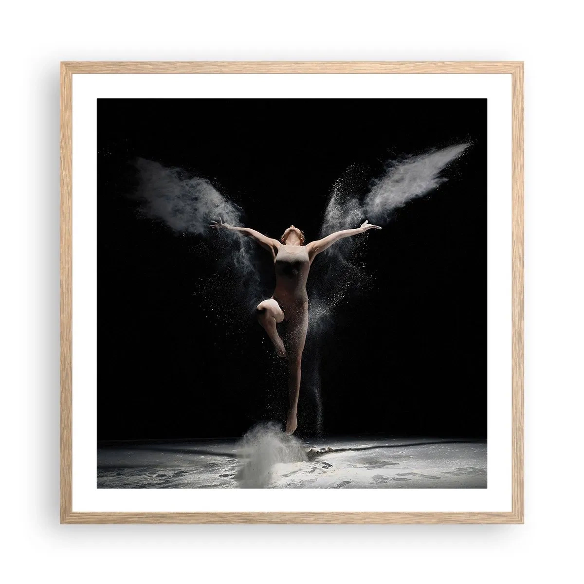 Poster in einem Rahmen aus heller Eiche - Elfen existieren - 60x60 cm