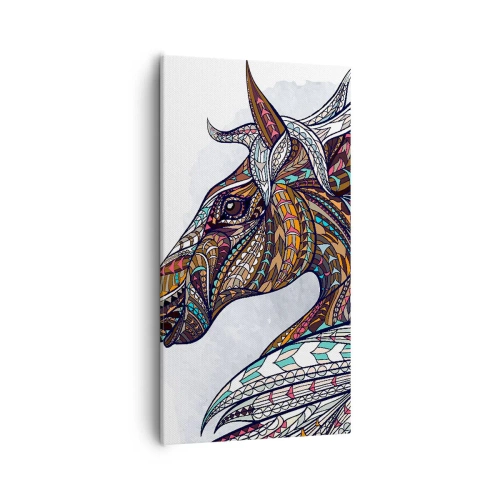 Bild auf Leinwand - Leinwandbild - Keltisches Kriegsross - 55x100 cm