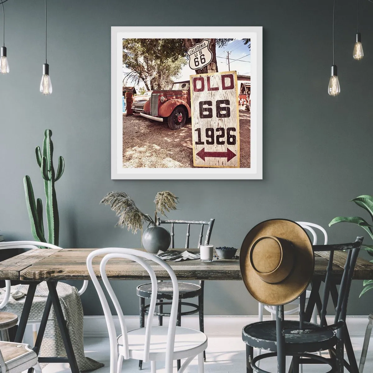 Poster in einem weißen Rahmen - Die Legende der amerikanischen Provinz - 30x30 cm