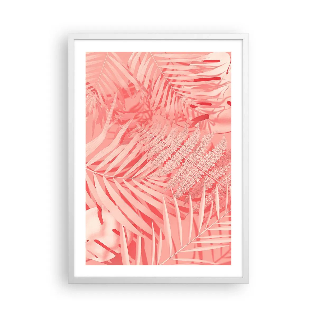 Poster in einem weißen Rahmen - Rosa Konzept - 50x70 cm