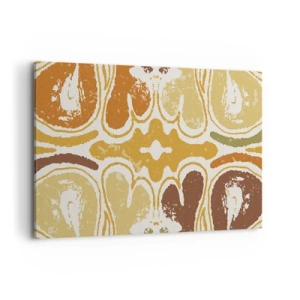 Bild auf Leinwand - Leinwandbild - Warme abstrakte Muster in Gelb- und Brauntönen - 120x80cm - Sentimentale Abstraktion - Moderne Wanddekoration für Wohnzimmer und Schlafzimmer ARTTOR