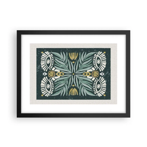 Poster in einem schwarzem Rahmen - Wie ein Volksausschnitt - 40x30 cm