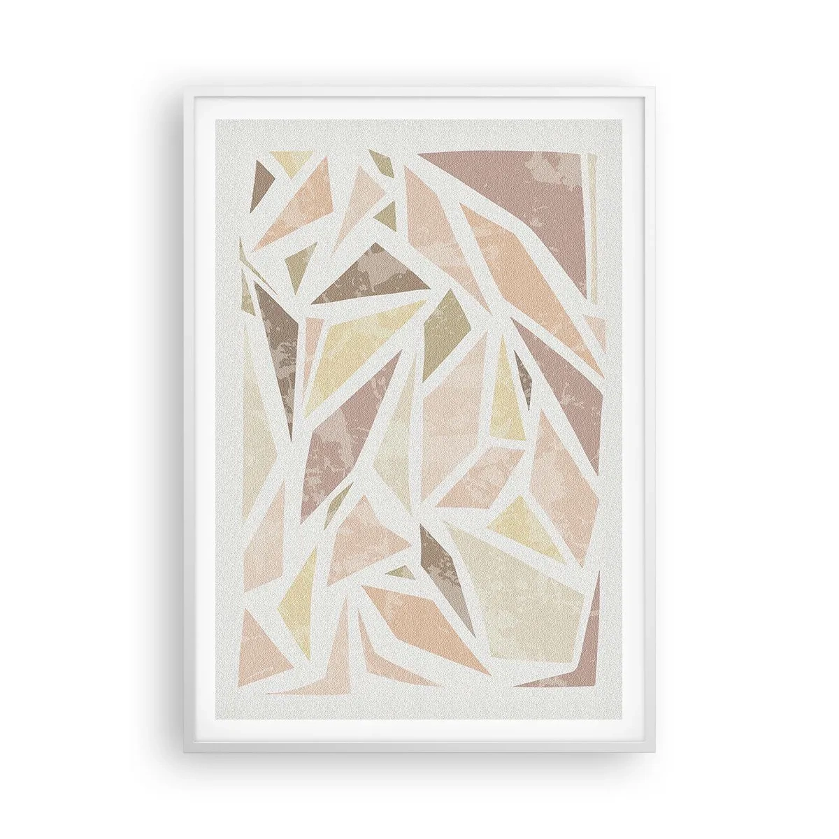 Poster in einem weißen Rahmen - Buntglas-Komposition - 70x100 cm