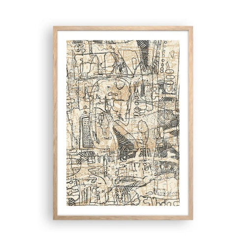 Poster in einem Rahmen aus heller Eiche - Es wartet darauf, entschlüsselt zu werden - 50x70 cm