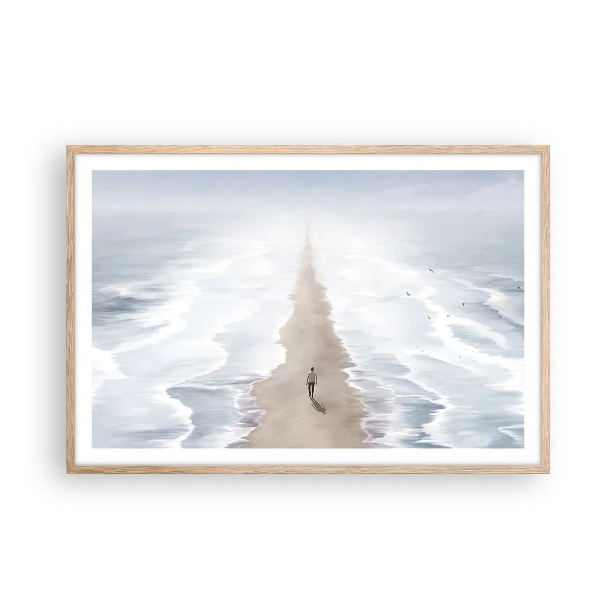 Poster in einem Rahmen aus heller Eiche - Glänzende Zukunft - 91x61 cm