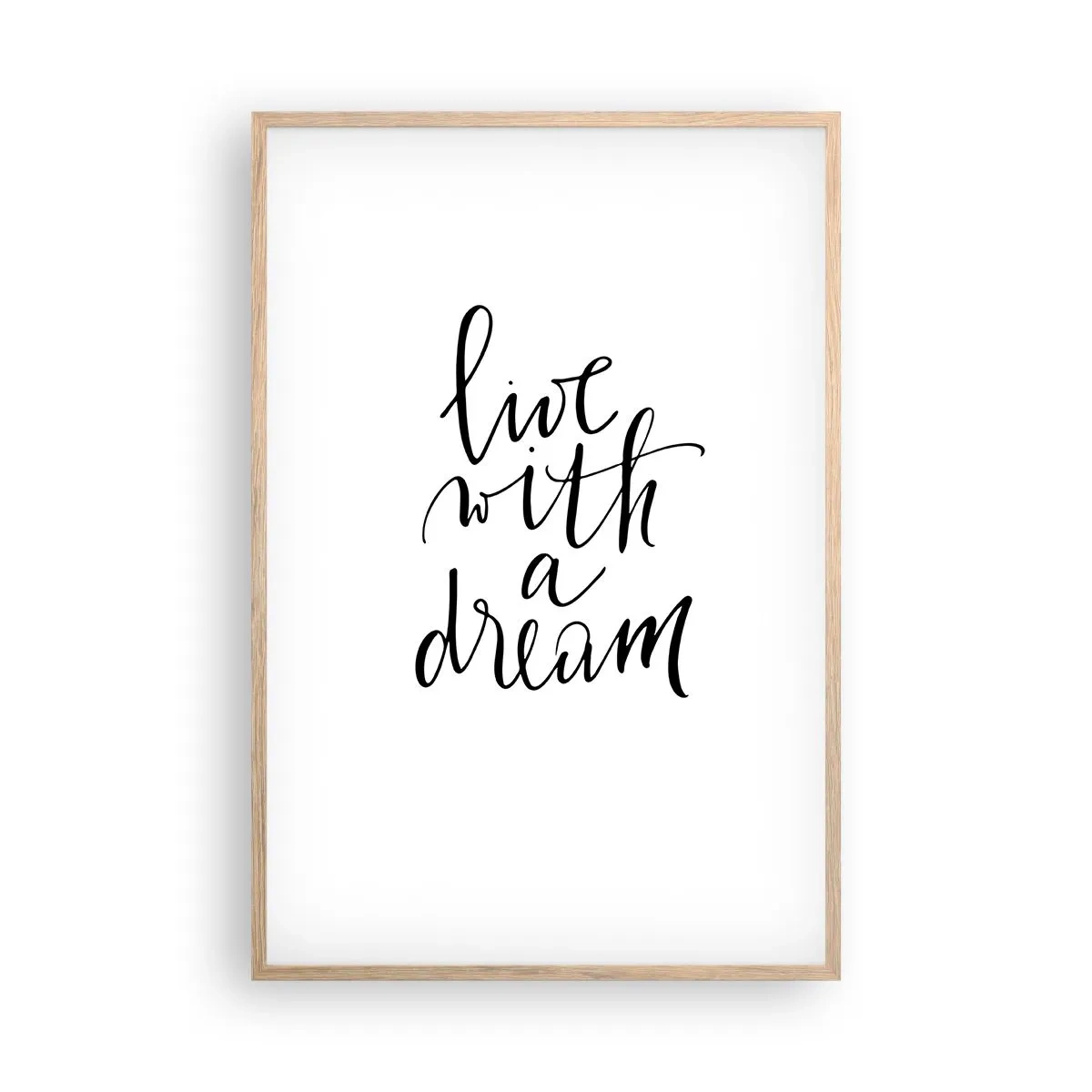 Poster in einem Rahmen aus heller Eiche - Na sicher - 61x91 cm