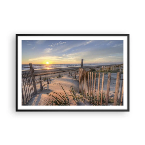 Poster in einem schwarzem Rahmen - Schein und Schatten des Windes - 91x61 cm