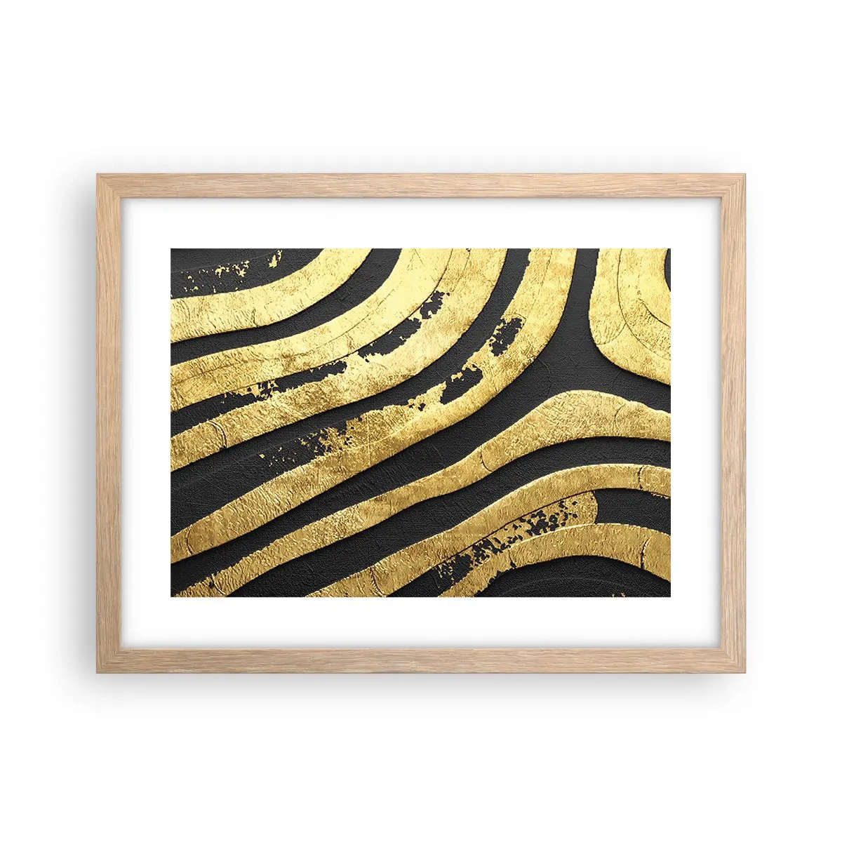 Poster in einem Rahmen aus heller Eiche - Alles fließt - 40x30 cm