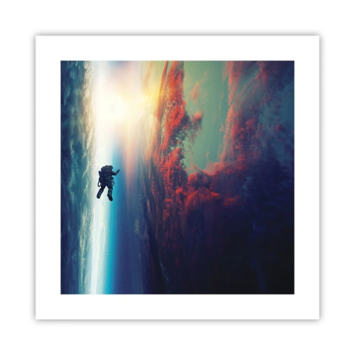 Poster - Sich dem Universum stellen - 40x40 cm