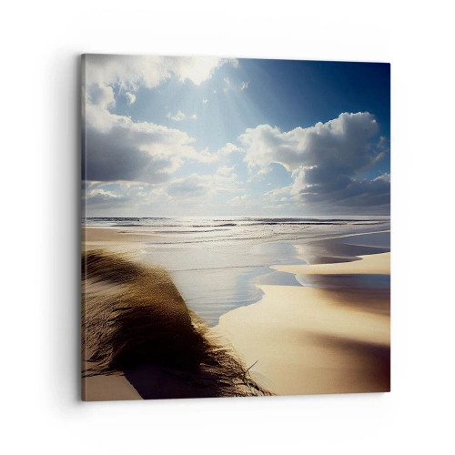 Bild auf Leinwand - Leinwandbild - Strand, wilder Strand - 70x70 cm