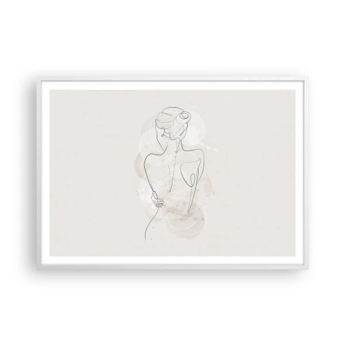 Poster in einem weißen Rahmen - Wie ein sensibles Instrument - 100x70 cm