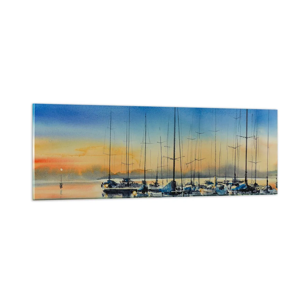 Glasbild - Bild auf glas - Ende eines guten Tages - 90x30 cm