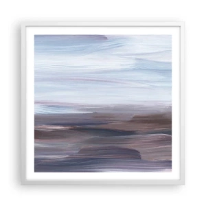 Poster in einem weißen Rahmen - Elemente: Wasser - 60x60 cm