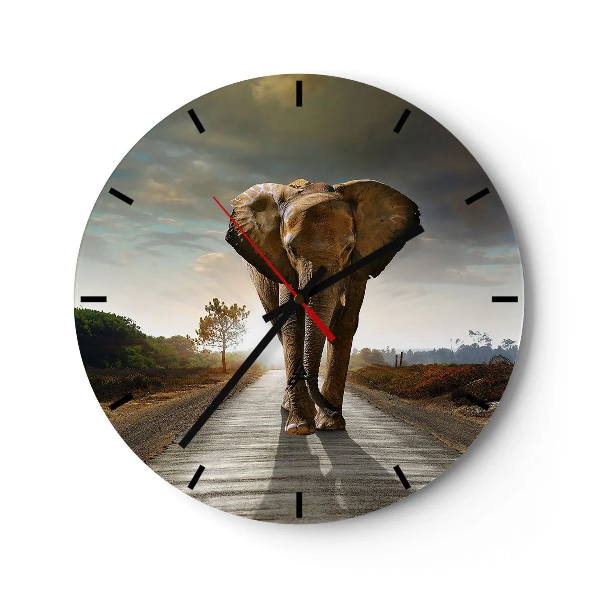 Wanduhr - Glasuhr - Und schon gar nicht in einem Porzellanlager - 40x40 cm