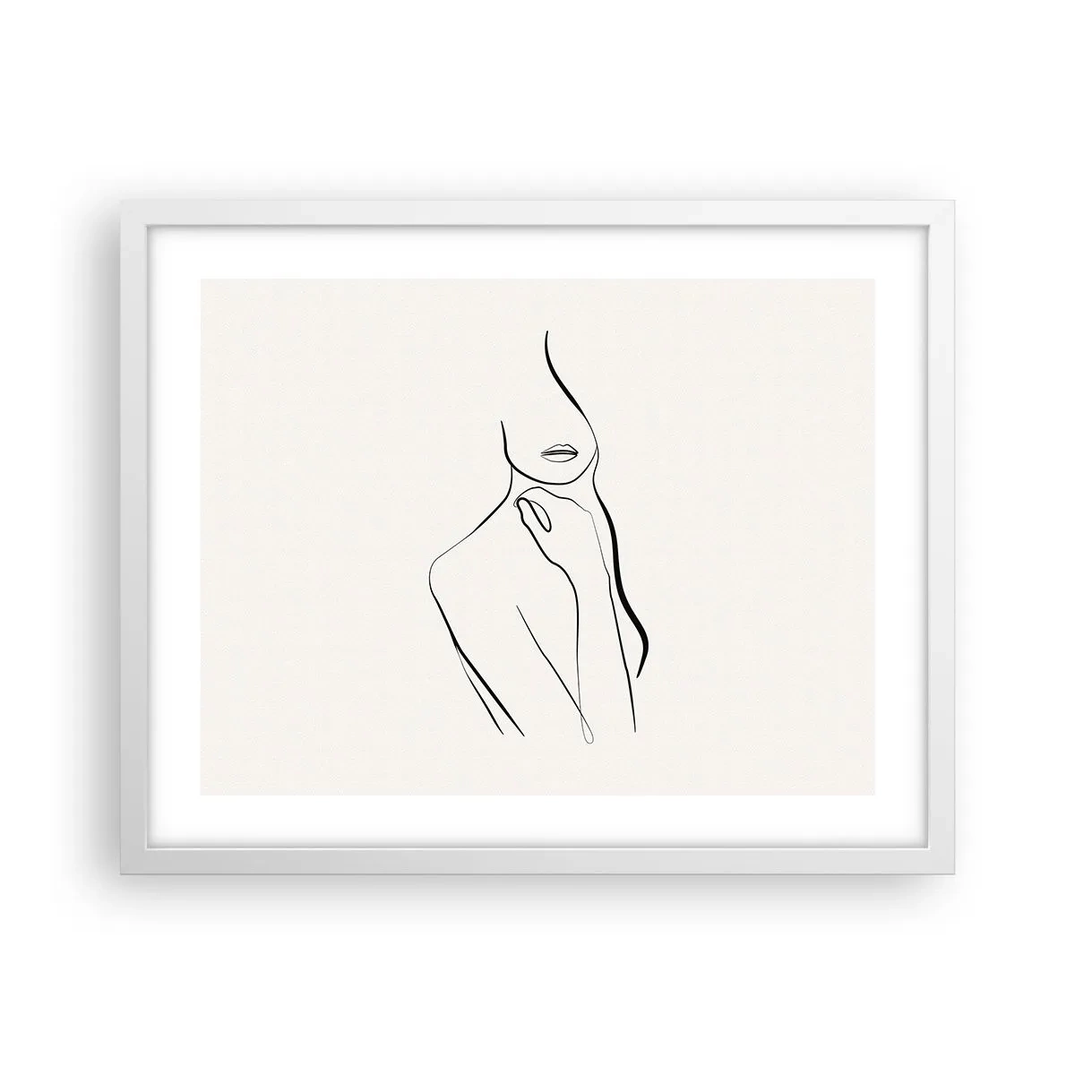 Poster in einem weißen Rahmen - Eine Welle der Melancholie - 50x40 cm