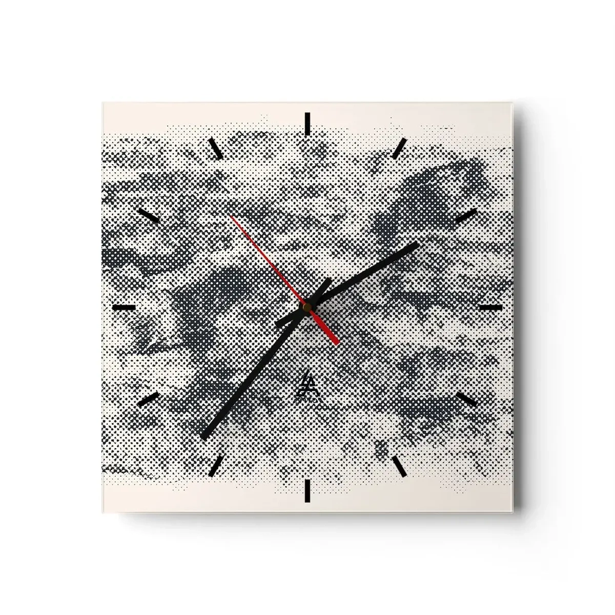 Wanduhr - Glasuhr - Nebelige Komposition - 40x40 cm